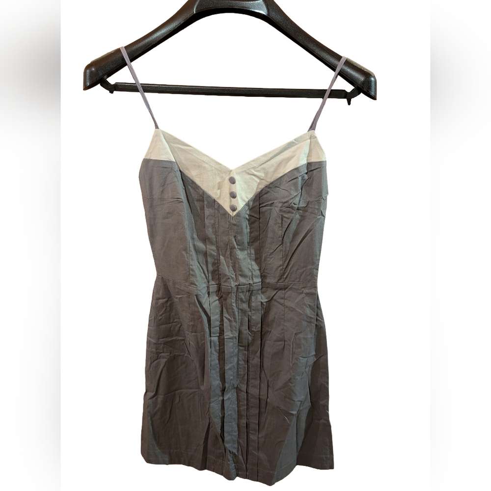 2/22$ Eve Gray and Cream Dress